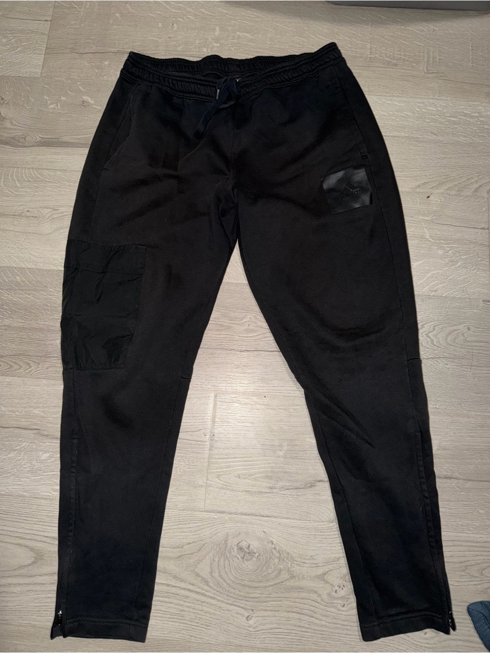 adidas Black Men's Cargo Jogger Pants